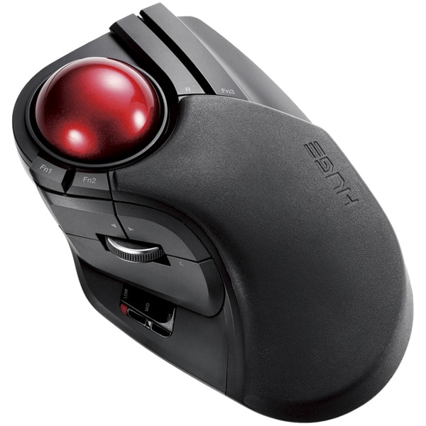 トラックボールマウス/大玉/8ボタン/チルト機能/無線/ブラック