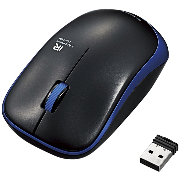 IRマウス/ENELOシリーズ/静音ボタン/無線/3ボタン/省電力/ブルー