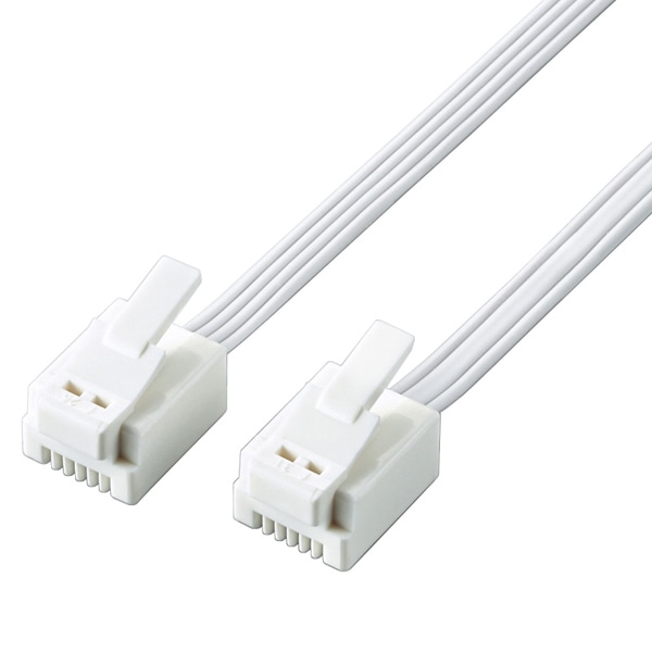 モジュラーケーブル/爪折れ防止/3.0m/ホワイト