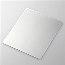 レーザー&光学式マウス対応 メタリックマウスパッド(メタリックシルバー)