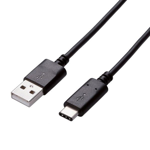 スマートフォン用USB2.0ケーブル/USB(A-C)/認証品/0.5m/ブラック