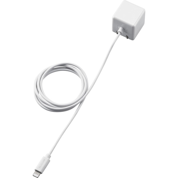 Lightning-AC充電器/1.0A出力/ケーブル一体/1.0m/ホワイト