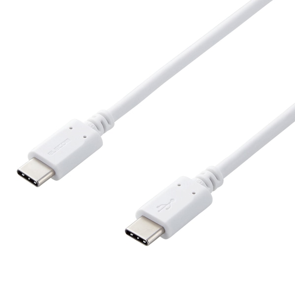 スマホ・タブレット用USBケーブル/USB(C-C)/スタンダード/USB Power Delivery対応/認証品/1.5m/ホワイト
