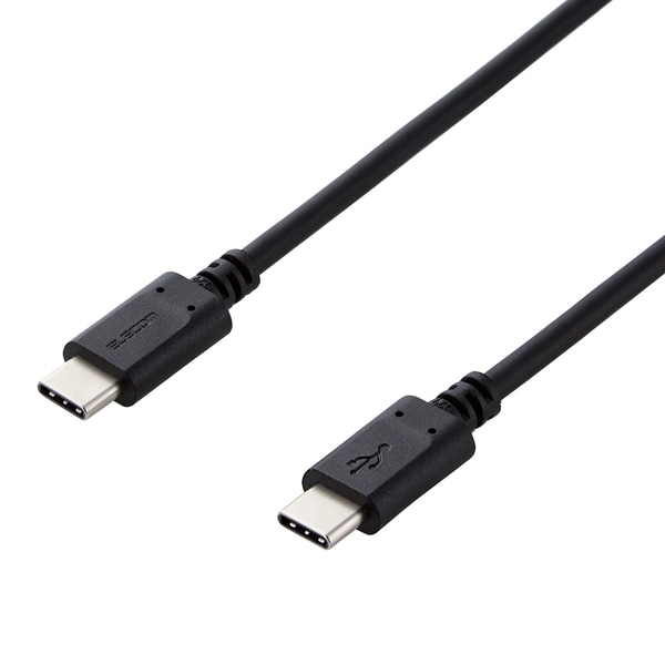 スマホ・タブレット用USBケーブル/USB(C-C)/スタンダード/USB Power Delivery対応/認証品/2.0m/ブラック