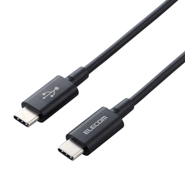スマホ・タブレット用USBケーブル/USB(C-C)/準高耐久/USB Power Delivery対応/認証品/1.0m/ブラック