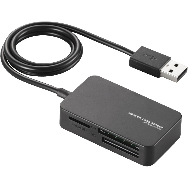 メモリリーダライタ/SD+MS+CF対応/ブラック