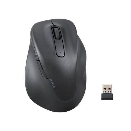 マウス/EX-G/2023年モデル/右手専用/Lサイズ/無線2.4GHz/5ボタン/抗菌仕様/静音設計/ブラック