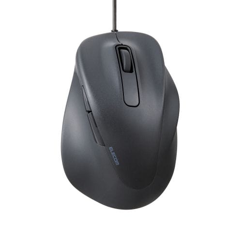 マウス/EX-G/2023年モデル/右手専用/Lサイズ/有線/5ボタン/抗菌仕様/静音設計/ブラック