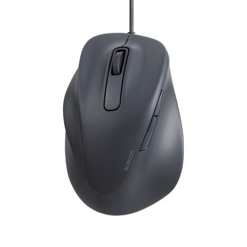 マウス/EX-G/2023年モデル/左手専用/Mサイズ/有線/5ボタン/抗菌仕様/静音設計/ブラック