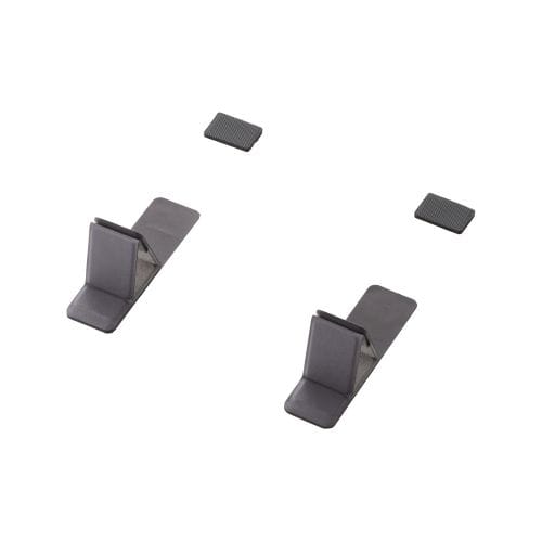 ノートPCスタンド/薄型/レザー/粘着式/ショート/グレー