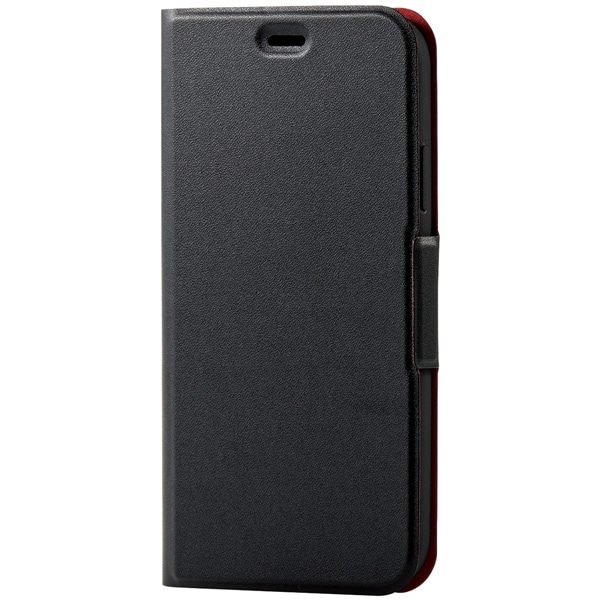 iPhone 11用ソフトレザーケース/磁石付/薄型/ブラック