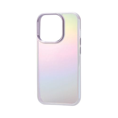 iPhone 15 Pro用ハイブリッドケース/&Me/オーロラ/ストラップシート付属/フレームカラー/ラベンダー