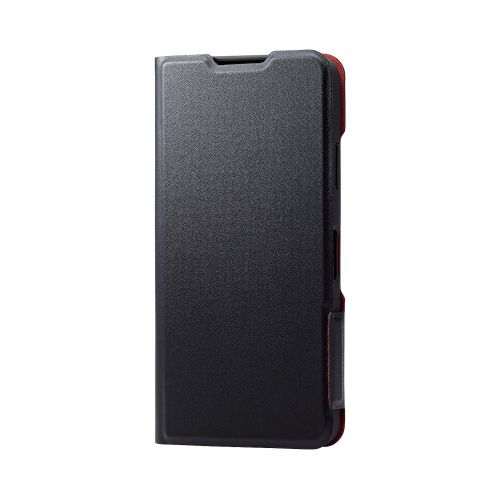 AQUOS wish3 (SH-53D)用レザーケース/手帳型/UltraSlim/薄型/超軽量/磁石付き/ブラック