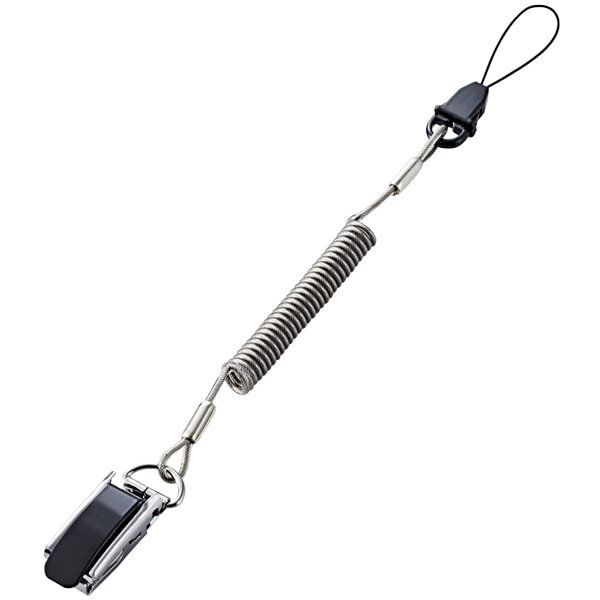 スマートフォン用ストラップ/クリップ(高耐久)/50cm/ブラック
