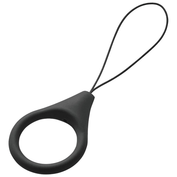 スマートフォン用リングストラップ/シリコン/Lサイズ/ブラック