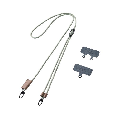 スマホショルダーストラップ/ストラップシート付属/カジュアルタイプ/オリーブ