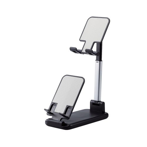 タブレット用スタンド/2台設置可能/角度調節可能/ブラック