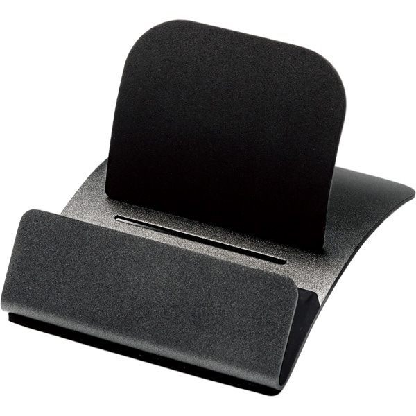 タブレット用スタンド/スチールスタンド/ケーブル差込可能/ブラック