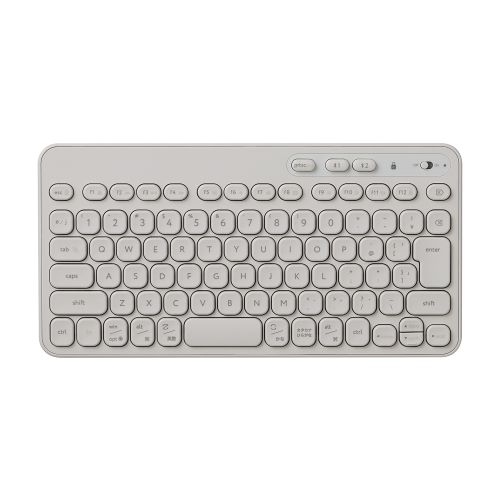 キーボード/Bluetooth/メンブレン式/コンパクト/Caps Lock機能無効化スイッチ搭載/抗菌/アイボリー