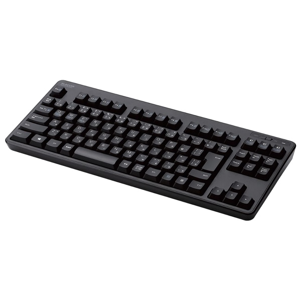 Bluetoothミニキーボード/メンブレン式/スタンド付き/マルチペアリング対応/ブラック