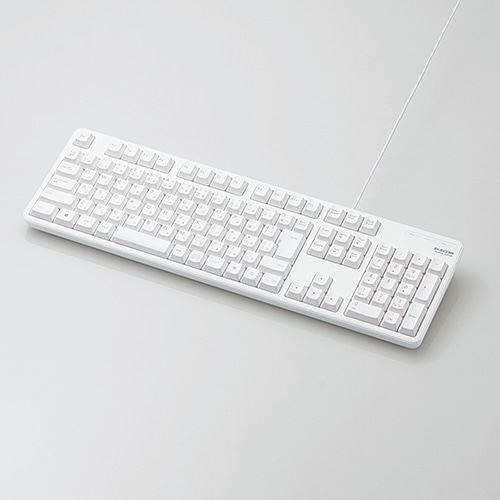 有線キーボード/メンブレン式/フルサイズ/ホワイト