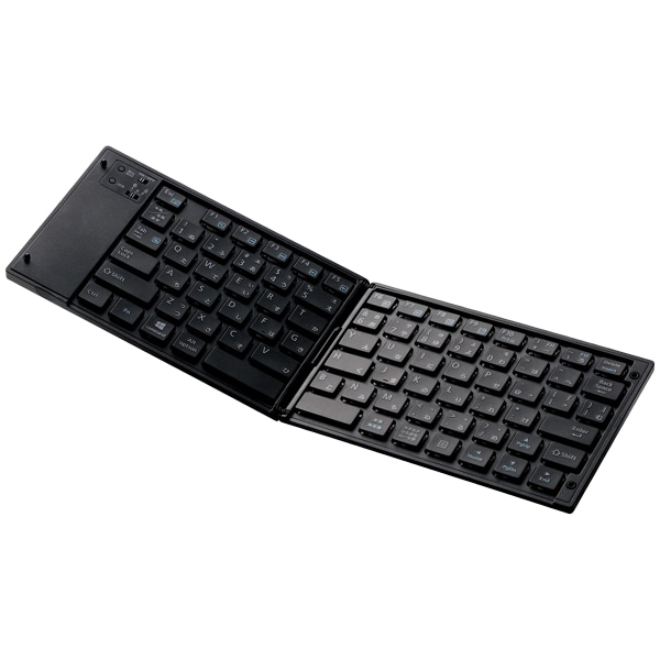Bluetoothキーボード/折りたたみタイプ/マルチペアリング対応/ブラック