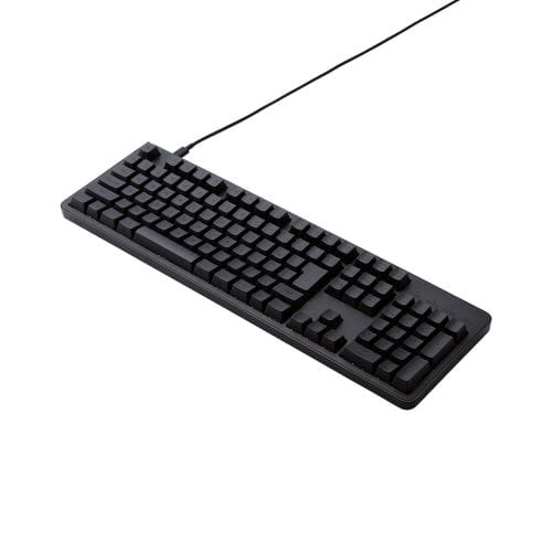 メカニカルキーボード/Leggero/有線/USB Type-C着脱式/フルサイズ/静音赤軸/吸音シート内蔵/ブラック
