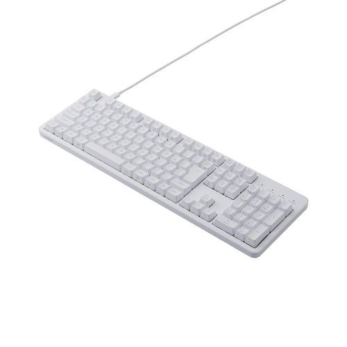 メカニカルキーボード/Leggero/有線/USB Type-C着脱式/フルサイズ/茶軸/ホワイト