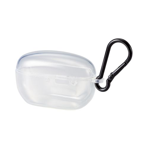 SONY WF-1000XM5対応アクセサリ/ソフトケース/カラビナ付き/ワイヤレス充電対応/クリア