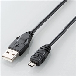 スマートフォン対応Micro-USB(A-MicroB)ケーブル/1.0m/ブラック