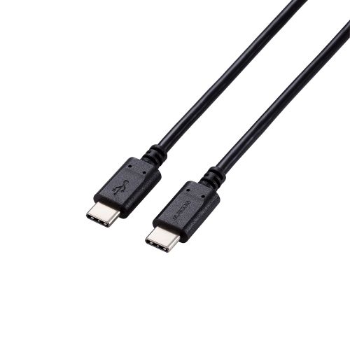 USB2.0ケーブル/C-Cタイプ/認証品/USB Power Delivery対応/5A出力/100W/コンパクトコネクタ/2.0m/ブラック