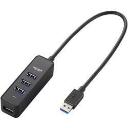 USB3.0ハブ/マグネット付/バスパワー専用/4ポート/ブラック