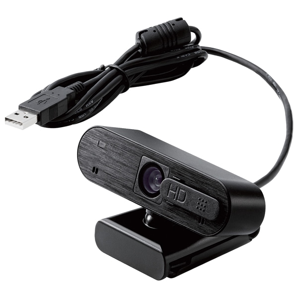 Webカメラ/200万画素/オートフォーカス/Full HD/内蔵マイク付/ブラック