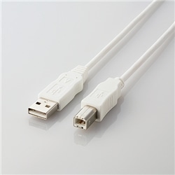 EU RoHS指令準拠 USB2.0ケーブル ABタイプ/0.5m(ホワイト)