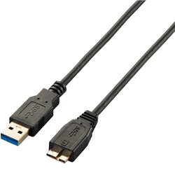 極細USB3.0ケーブル(A-microB)/1.0m/ブラック