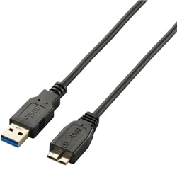 極細USB3.0ケーブル(A-microB)/2.0m/ブラック