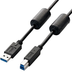 フェライトコア付きUSB3.0ケーブル(A-B)/1.0m/ブラック