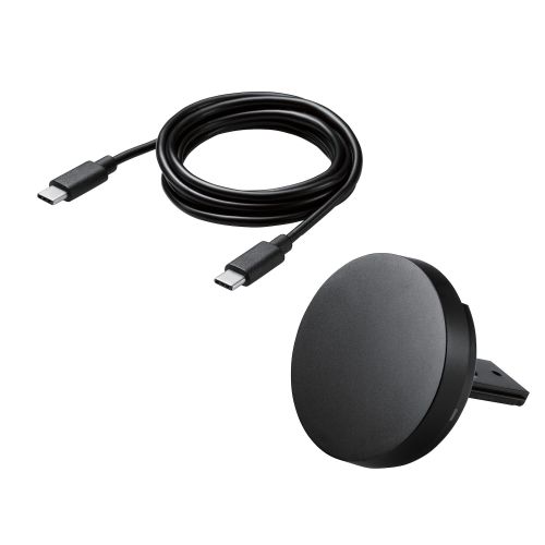 ワイヤレス充電器/マグネット内蔵/7.5W/卓上タイプ/3way/ブラック