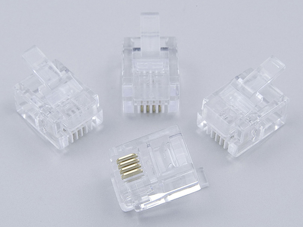 モジュラープラグ 6極2/4芯 6個入