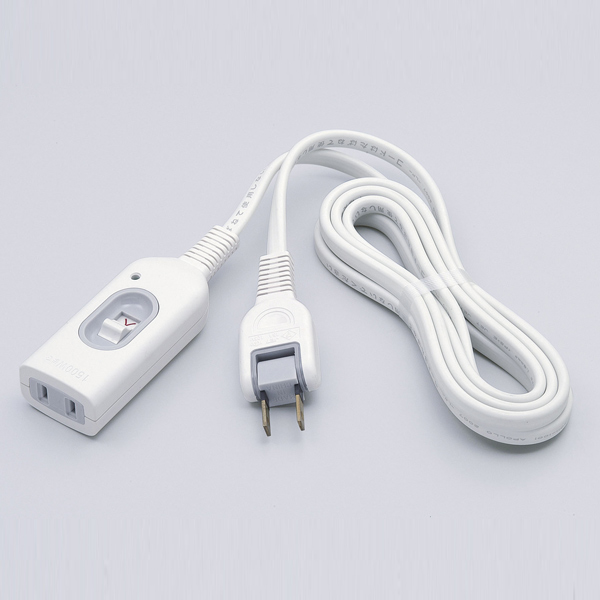 スイッチ付延長コード 5m ホワイト