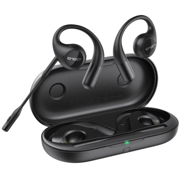 EMEET AirFlow ワイヤレスオープンイヤー型イヤホン E2053 黒