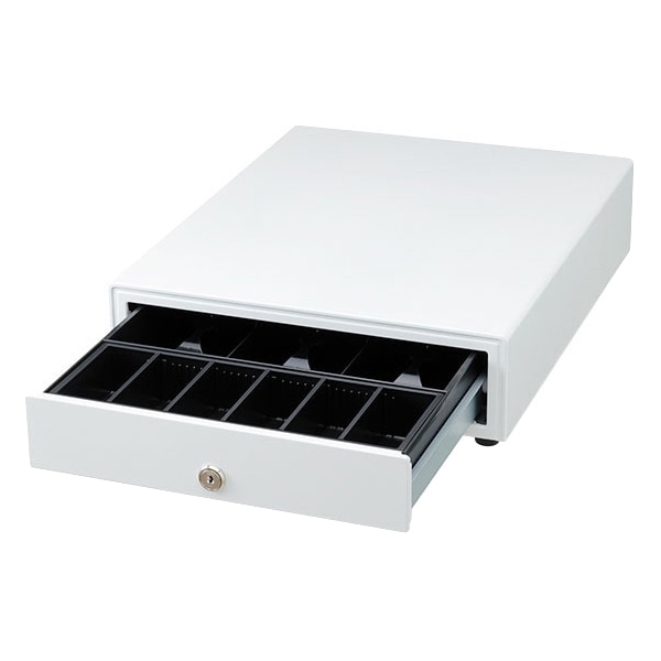 サーマルレシートプリンター用 キャッシュドロアー/3札6硬貨/ホワイト