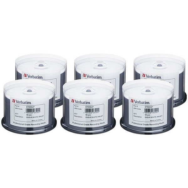 Verbatim Japan社製 DVD-R/4.7GB/16倍速/マットホワイトワイドタイプ/300枚入り