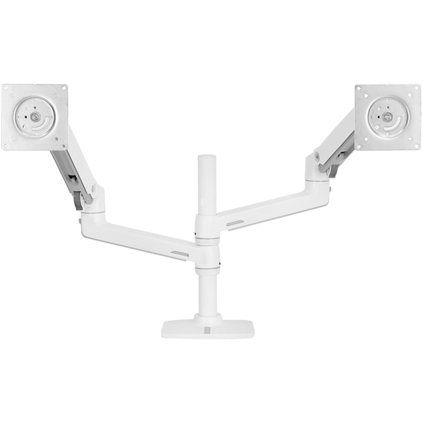 LXデュアルデスクマウントアーム スタッキング（ホワイト）
