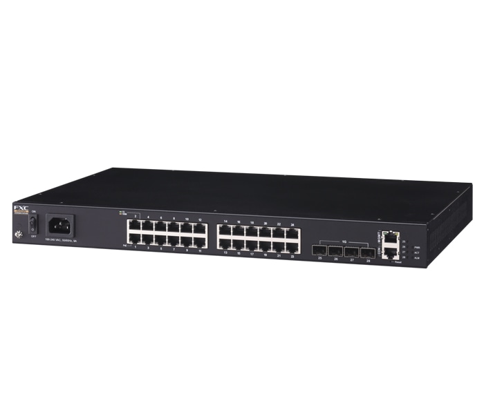 24ポート 10/100/1000Mbps および 4ポートSFP 管理機能付PoEスイッチ MAX.450W ＋ 同製品SB5バンドル