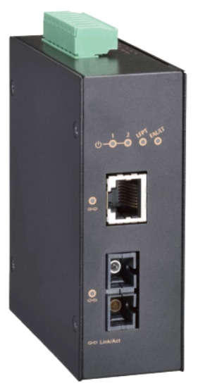 産業用 10/100/1000-TX to SX(Max550m)メディアコンバータ(-40～75度）