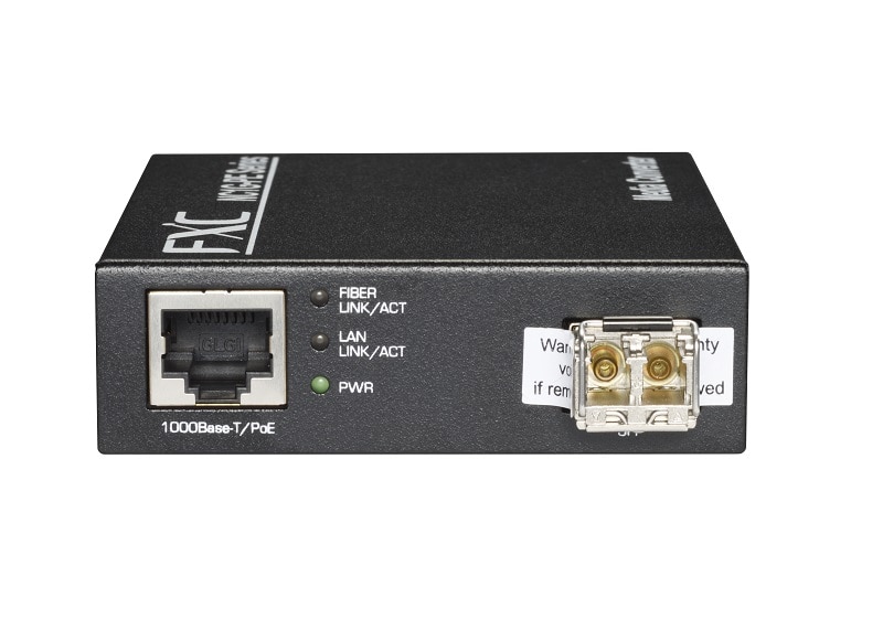 10/100/1000BASE-T to 1000BASE-X(MMF LCコネクタ 550m)2芯型メディアコンバータ(PoE Type) ＋ 同製品SB5バンドル