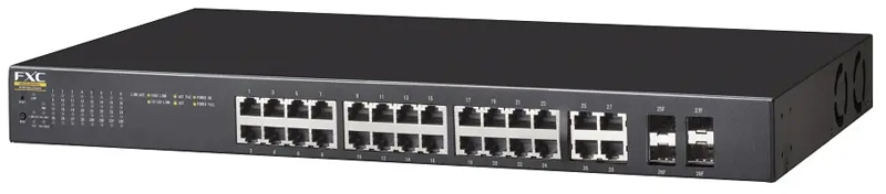 Lite Smart PoE機能付スマートスイッチ 28ポートタイプ（10/100/1000MPoE×24、1GSFP×4）
