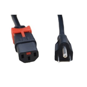 AC100V電源ケーブル（3Pプラグ/C13（機器接続）側にロック機構搭載）