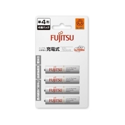 富士通 ニッケル水素電池 単4形 1.2V min.750mAh HR-4UTC/4個パック
